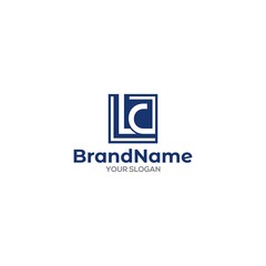 LC Square Logo Design Vector