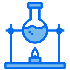 Science blue line icon