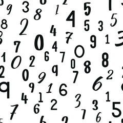 Education, school concept. Seamless vector EPS 10 pattern with numbers. Flat style
