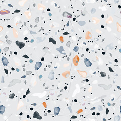 Terrazzo Texture Vector. Flooring Seamless Pattern
