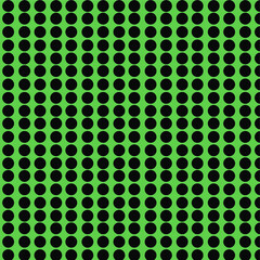  Template. Abstraction. Black circles on green. In the style of the 60s. Banner. Textile Curtains and curtains. Kitchen, gourmet .Abstract background with circles .