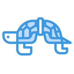 Turtle blue outline icon