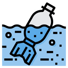 Bottle filled outline icon