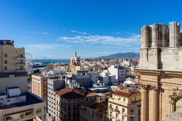 Urban environment of Malaga city, Spain