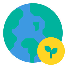 Earth flat icon