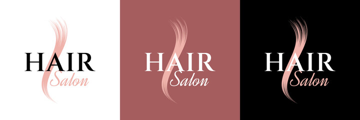 Stylish hair salon logo