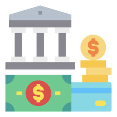 bank flat icon