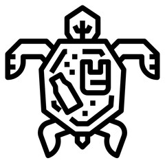 Turtle outline icon