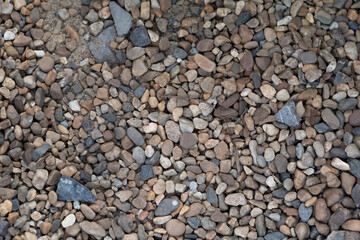 Small pebbles are commonly used to decorate the garden.