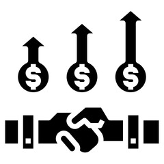 handshake glyph icon