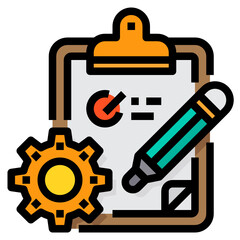 Clipboard filled outline icon