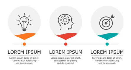 Business infographic Vector with 3 steps. Used for presentation,information,education,connection,marketing, project,strategy,technology,learn,brainstorm,creative,growth,abstract,stairs,idea,text,work.