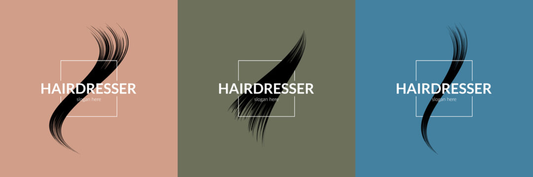 Trendy hairdresser logo