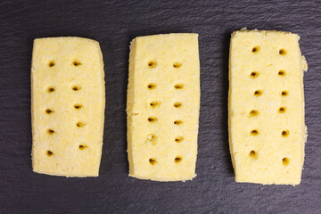 homemade traditional butter shortbread biscuit