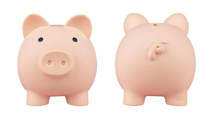 Piggy bank isolated on white background. Object with clipping path