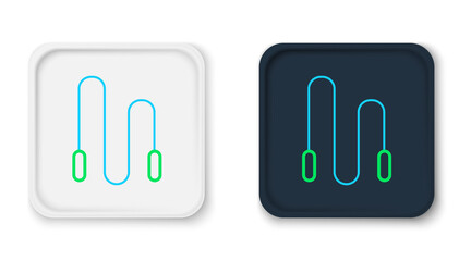 Line Jump rope icon isolated on white background. Skipping rope. Sport equipment. Colorful outline concept. Vector