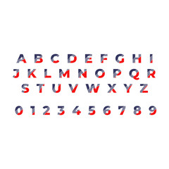 set  of  alphabet and numbers logo icons template