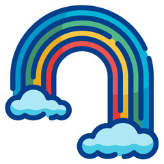 rainbow line icon