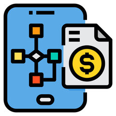 Tablet filled outline icon