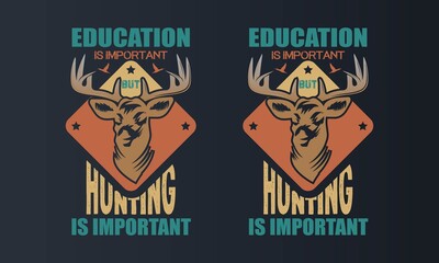 hunting tee shirt design hunt lover man and women vector 