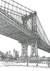 Fototapeta na wymiar New York Architectural sketch