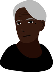 old black man Portrait illustration vector