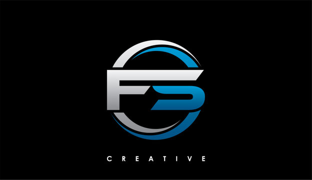 FS Letter Initial Logo Design Template Vector Illustration