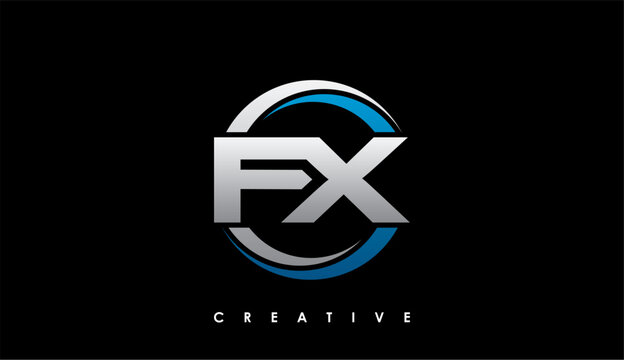 FX Letter Initial Logo Design Template Vector Illustration