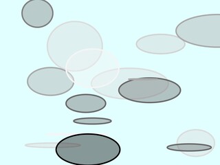Abstract grey ellipses with light cyan background