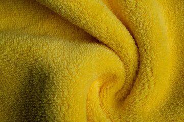 Fototapeta na wymiar yellow fabric texture background, abstract, closeup texture of cloth