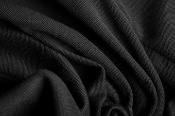 Fototapeta premium black fabric texture background, abstract