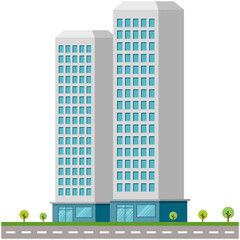 Office city building beautiful illustration.