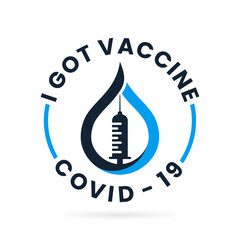 vaccination vector symbol, vector i got vaccine