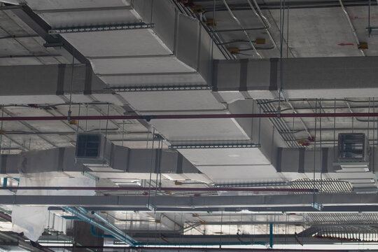 Typical installtion for mechanical and electrical system , MPE work ,firefighting springker system in construction building