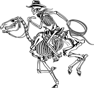 cowboy ghost rider skeleton skull