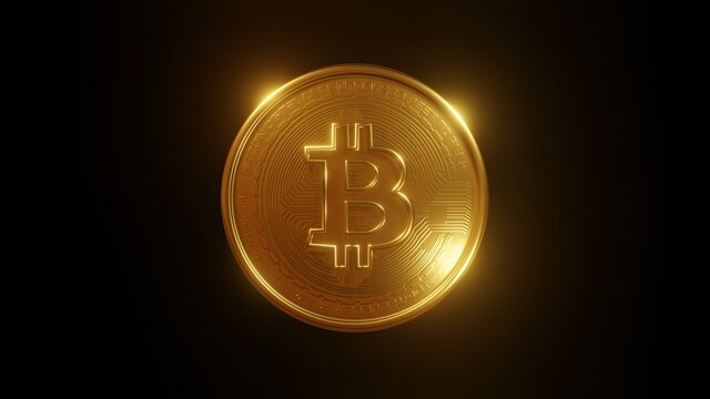 Cryptocurrency Bitcoin the future coin 3D Rendering