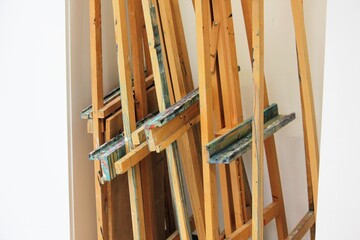 Classroom with stored easels