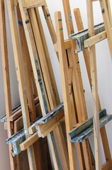 Classroom with stored easels