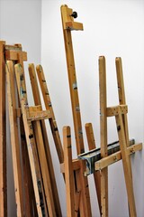 Classroom with stored easels