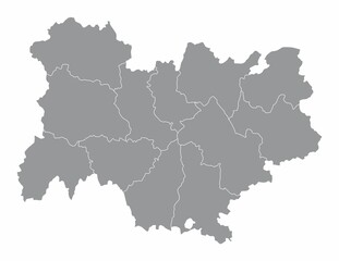 Auvergne-Rhone-Alpes administrative map