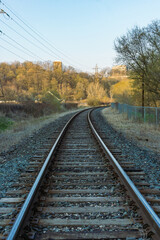 Train tracks making a curve