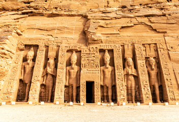 Abu Simbel, the Small Temple of Hathor and Nefertari, Egypt