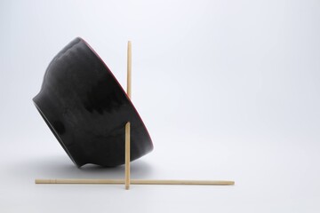 chopsticks on white background