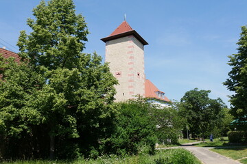 Fototapeta premium Turm Stadtmauer Karlstadt