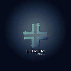 Titanium gradient plus design with arrows