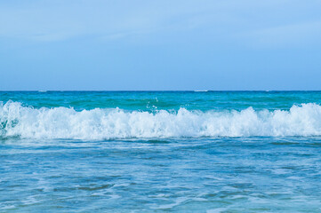Crashing waves on the Beach