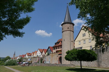 Turm Maintor und Roter Turm Stadtmauer Karlstadt am Main