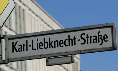 Karl-Liebknecht-Straße Schild 