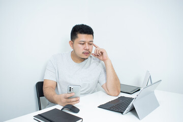 businessman working on laptop