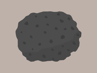 Basalt rock specimen. Mafic extrusive igneous rock.